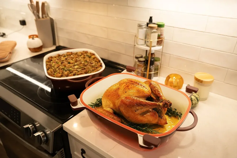 Flippin Your Bird in use in the kitchen