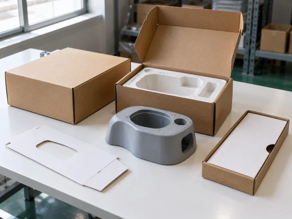 Unbranded packaging samples before a China trademark filing