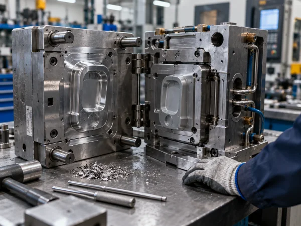 Hardened steel injection mold for a custom plastic part